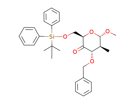 methyl 3-O-benzyl-2-deoxy-6-O-(diphenyl-t-butylsilyl)-2-C-methyl-α-D-arabino-hexapyranosid-4-ulose
