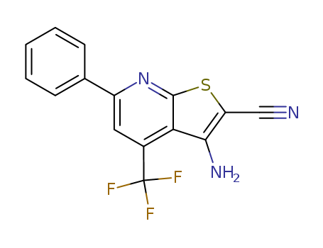 3-amino-6-phenyl-4-(trifluoromethyl)thieno[2,3-b]pyridine-2-carbonitrile  CAS NO.104960-55-6