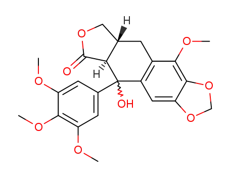 (5aS,8aR)-5-Hydroxy-10-methoxy-5-(3,4,5-trimethoxy-phenyl)-5,8,8a,9-tetrahydro-5aH-furo[3',4':6,7]naphtho[2,3-d][1,3]dioxol-6-one