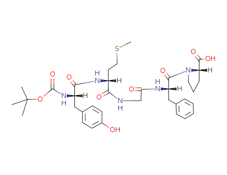 L-Proline,
1-[N-[N-[N-[N-[(1,1-dimethylethoxy)carbonyl]-L-tyrosyl]-D-methionyl]glycyl
]-L-phenylalanyl]-