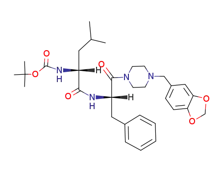 {(R)-1-[(S)-2-(4-Benzo[1,3]dioxol-5-ylmethyl-piperazin-1-yl)-1-benzyl-2-oxo-ethylcarbamoyl]-3-methyl-butyl}-carbamic acid tert-butyl ester