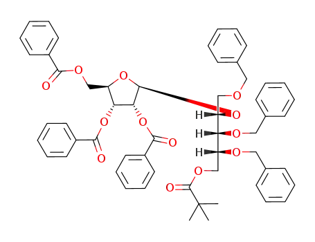 2-O-(2,3,5-tri-O-benzoyl-β-D-ribofuranosyl)-1,3,4-tri-O-benzyl-5-O-pivaloyl-D-ribitol
