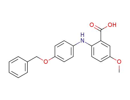 Molecular Structure of 54197-69-2 (Benzoic acid, 5-methoxy-2-[[4-(phenylmethoxy)phenyl]amino]-)