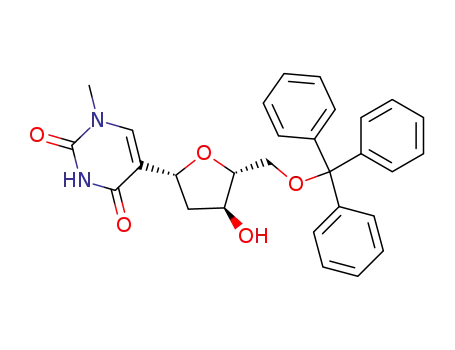 Molecular Structure of 78064-64-9 (1-methyl-2'-deoxy-5'-O-tritylpseudouridine)