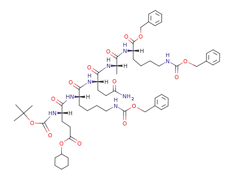 Molecular Structure of 114856-05-2 (Boc-Glu(OcHex)-Lys(Z)-Gln-Ala-Lys(Z)-OBzl)