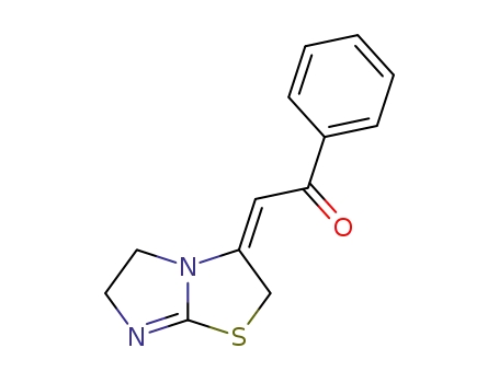 Molecular Structure of 94285-48-0 (Ethanone, 2-(5,6-dihydroimidazo[2,1-b]thiazol-3(2H)-ylidene)-1-phenyl-,
(E)-)
