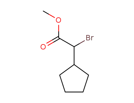 Molecular Structure of 37172-84-2 (Cyclopentaneacetic acid, a-bromo-, methyl ester)
