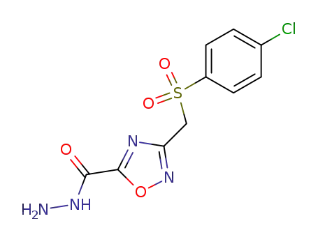 Molecular Structure of 70661-70-0 (3-(4-chloro-benzenesulfonylmethyl)-[1,2,4]oxadiazole-5-carboxylic acid hydrazide)