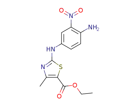 Molecular Structure of 76345-61-4 (2-(4-amino-3-nitrophenyl)amino-4-methylthiazole-5-carboxylic acid ethyl ester)