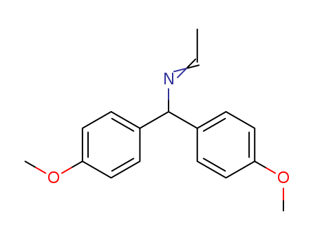 Molecular Structure of 111540-14-8 (Benzenemethanamine, N-ethylidene-4-methoxy-a-(4-methoxyphenyl)-)