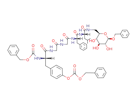 benzyl 6-<N,O-bis<(benzyloxy)carbonyl>-L-tyrosylglycylglycyl-L-phenylalanyl-L-leucylamino>-6-deoxy-β-D-glucopyranoside