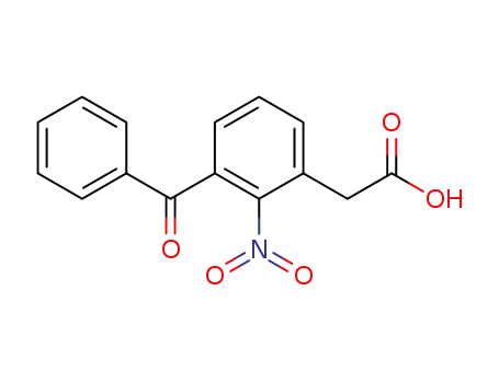 Molecular Structure of 78940-53-1 (3-Benzoyl-2-nitrophenyl acetic acid)