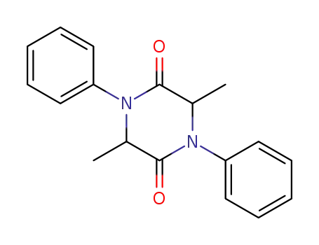 Molecular Structure of 77868-73-6 (2,5-Piperazinedione, 3,6-dimethyl-1,4-diphenyl-)