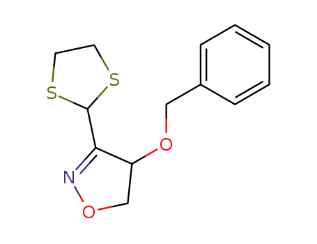 Molecular Structure of 124010-25-9 (4,5-dihydro-3-(1,3-dithiolan-2-yl)-4-(phenylmethoxy)isoxazole)