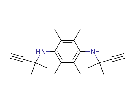 N,N'-bis(1',1'-dimethylprop-2'-ynyl)-2,3,4,5-tetramethylbenzene-1,4-diamine