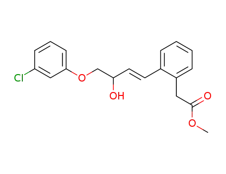 Benzeneacetic acid, 2-[4-(3-chlorophenoxy)-3-hydroxy-1-butenyl]-,
methyl ester, (E)-