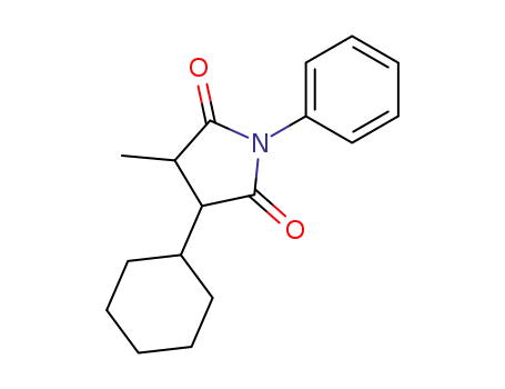 Molecular Structure of 132750-76-6 (3-Cyclohexyl-4-methyl-1-phenyl-pyrrolidine-2,5-dione)
