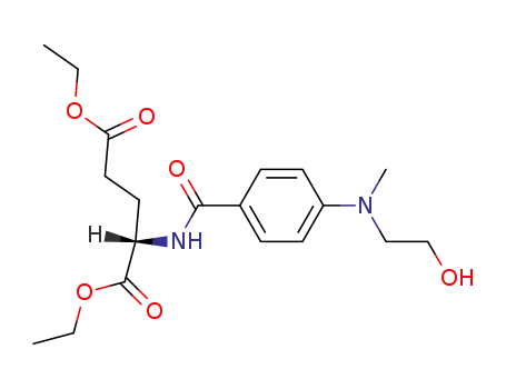 Molecular Structure of 107716-30-3 (diethyl N-<4-<N-(2-hydroxyethyl)-N-methylamino>benzoyl>-L-glutamate)