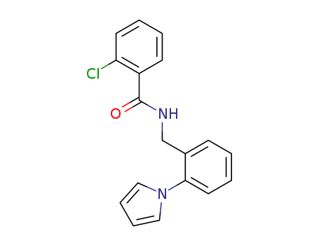 Molecular Structure of 133588-76-8 (2-Chloro-N-(2-pyrrol-1-yl-benzyl)-benzamide)
