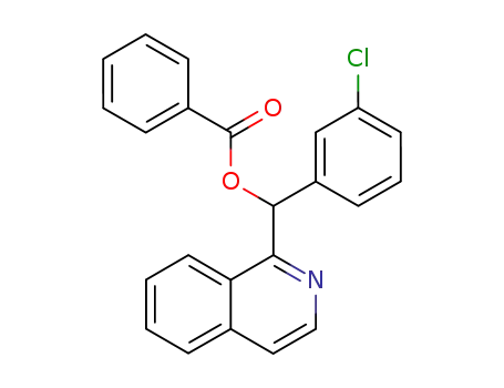 Molecular Structure of 121451-76-1 ((3-chlorophenyl)(1-isoquinolinyl)methyl benzoate)