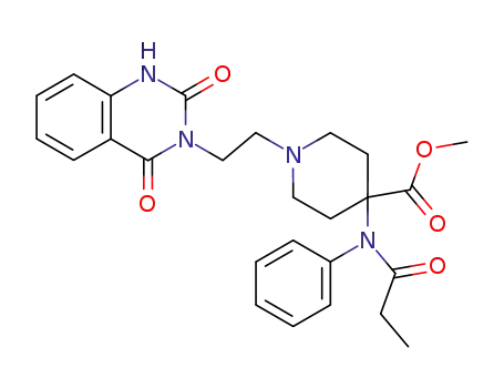 1-[2-(2,4-Dioxo-1,4-dihydro-2H-quinazolin-3-yl)-ethyl]-4-(phenyl-propionyl-amino)-piperidine-4-carboxylic acid methyl ester