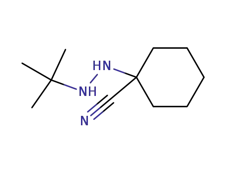 Molecular Structure of 26851-01-4 (Cyclohexanecarbonitrile, 1-[2-(1,1-dimethylethyl)hydrazino]-)