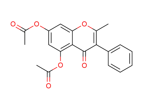 4H-1-Benzopyran-4-one, 5,7-bis(acetyloxy)-2-methyl-3-phenyl-
