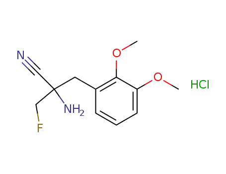 2-amino-2-fluoromethyl-3-(2,3-dimethoxyphenyl)propionitrile, hydrochloride