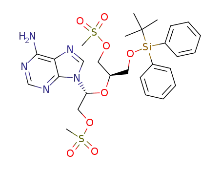 5'-O-t-butyldiphenylsilyl-2',3'-di-O-mesyl-2',3'-secoadenosine