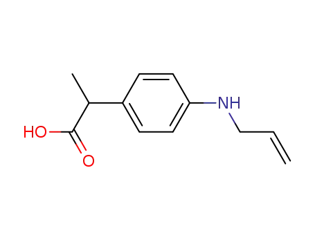 Molecular Structure of 39718-74-6 (2-(4-((2-Propenyl)amino)phenyl)propionic acid)