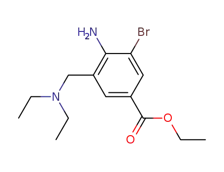 Molecular Structure of 55414-57-8 (4-Amino-3-bromo-5-[(diethylamino)methyl]benzoic acid ethyl ester)