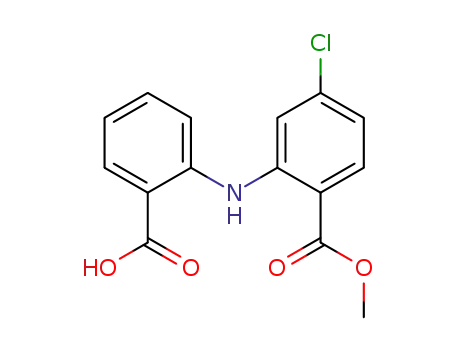 Molecular Structure of 100038-84-4 (2-(2-Carboxy-phenylamino)-4-chloro-benzoic acid methyl ester)