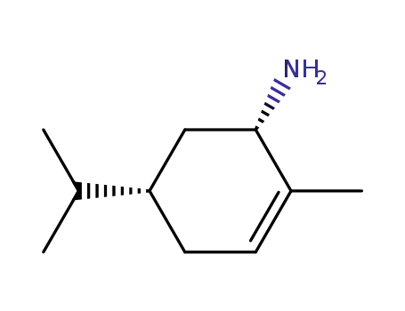 Molecular Structure of 80138-52-9 (2-Cyclohexen-1-amine,2-methyl-5-(1-methylethyl)-,(1S-cis)-(9CI))