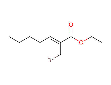 Molecular Structure of 98061-42-8 (2-Heptenoic acid, 2-(bromomethyl)-, ethyl ester, (Z)-)