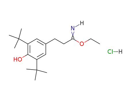 β-[3,5-di(tert-butyl)-4-hydroxyphenyl]propionic acid ethyl imino ester hydrochloride