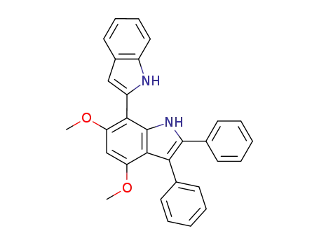 Molecular Structure of 91107-13-0 (7-(indol-2'-yl)-4,6-dimethoxy-2,3-diphenylindole)