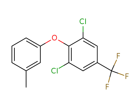 Molecular Structure of 55407-24-4 (1,3-DICHLORO-2-M-TOLYLOXY-5-TRIFLUOROMETHYL-BENZENE)