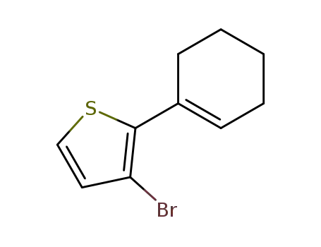 Molecular Structure of 38071-56-6 (Thiophene, 3-bromo-2-(1-cyclohexen-1-yl)-)