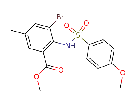 3-Bromo-2-(4-methoxy-benzenesulfonylamino)-5-methyl-benzoic acid methyl ester
