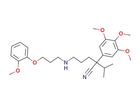 α-isopropyl-3,4,5-trimethoxy-α-<3-<<3-(2-methoxyphenoxy)propyl>amino>propyl>-benzeneacetonitrile