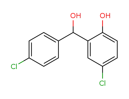 Molecular Structure of 35445-77-3 (Benzenemethanol, 5-chloro-a-(4-chlorophenyl)-2-hydroxy-)