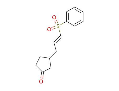 Molecular Structure of 77548-24-4 (Cyclopentanone, 3-[3-(phenylsulfonyl)-2-propenyl]-, (E)-)