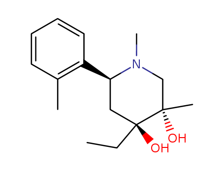 3,4-Piperidinediol, 1,3-dimethyl-4-ethyl-6-(2-methylphenyl)-, (1-alpha,3-alpha,4-beta,6-beta)-