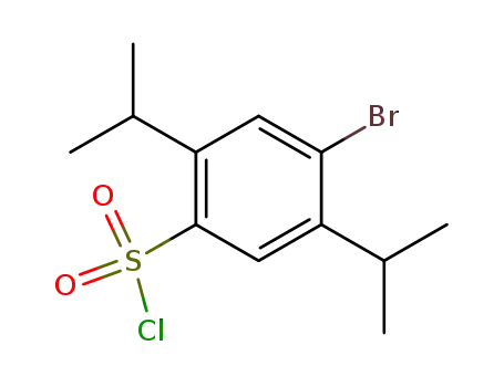 Molecular Structure of 52076-32-1 (Benzenesulfonyl chloride, 4-bromo-2,5-bis(1-methylethyl)-)