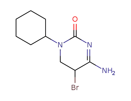 2(1H)-Pyrimidinone, 4-amino-5-bromo-1-cyclohexyl-5,6-dihydro-