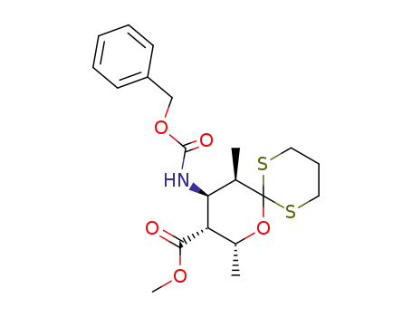 (8R,9R,10R,11R)-10-Benzyloxycarbonylamino-8,11-dimethyl-7-oxa-1,5-dithia-spiro[5.5]undecane-9-carboxylic acid methyl ester