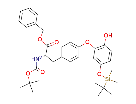 (S)-2-tert-Butoxycarbonylamino-3-{4-[5-(tert-butyl-dimethyl-silanyloxy)-2-hydroxy-phenoxy]-phenyl}-propionic acid benzyl ester
