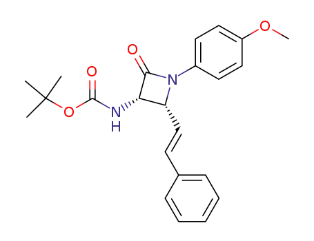 [(3S,4R)-1-(4-Methoxy-phenyl)-2-oxo-4-((E)-styryl)-azetidin-3-yl]-carbamic acid tert-butyl ester