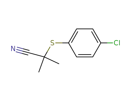 Molecular Structure of 18518-83-7 (Propanenitrile, 2-[(4-chlorophenyl)thio]-2-methyl-)
