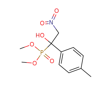 Molecular Structure of 141543-08-0 (Phosphonic acid, [1-hydroxy-1-(4-methylphenyl)-2-nitroethyl]-, dimethyl
ester)